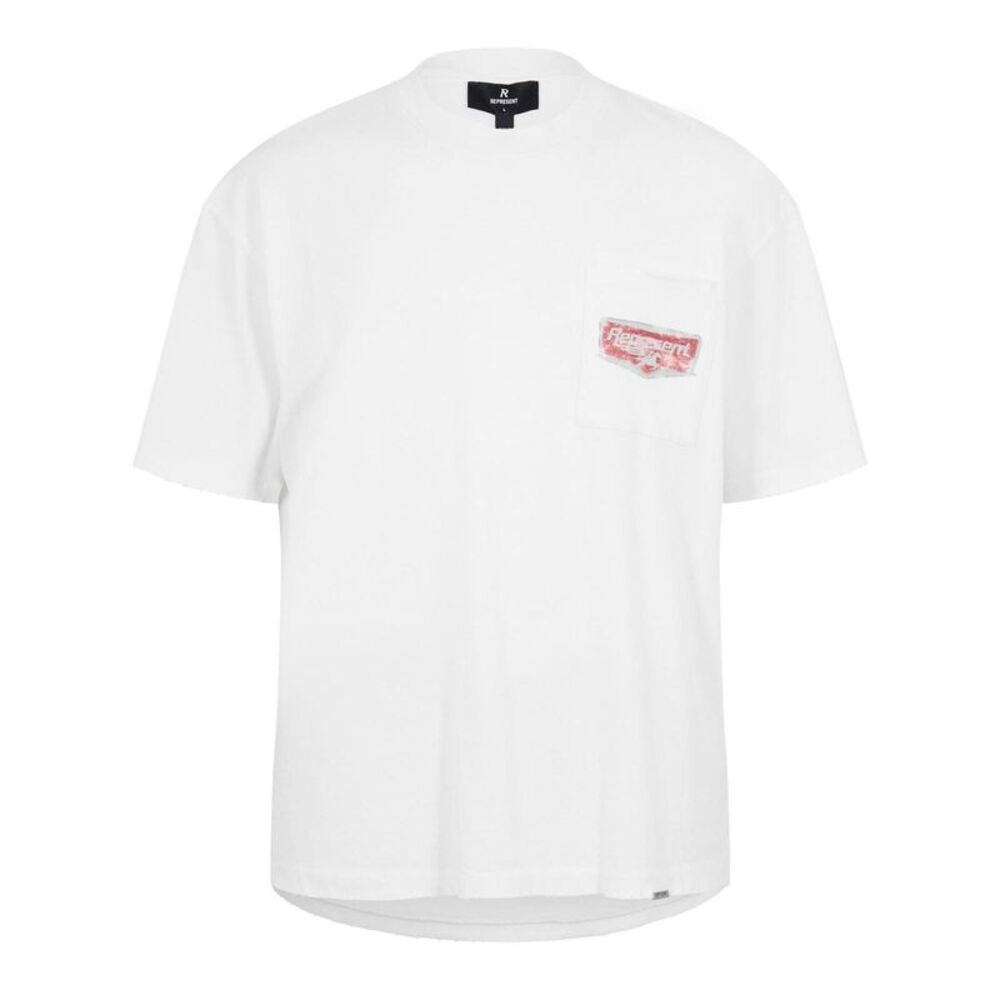 Represent Mens Graphic Print Oversized T-Shirt / White